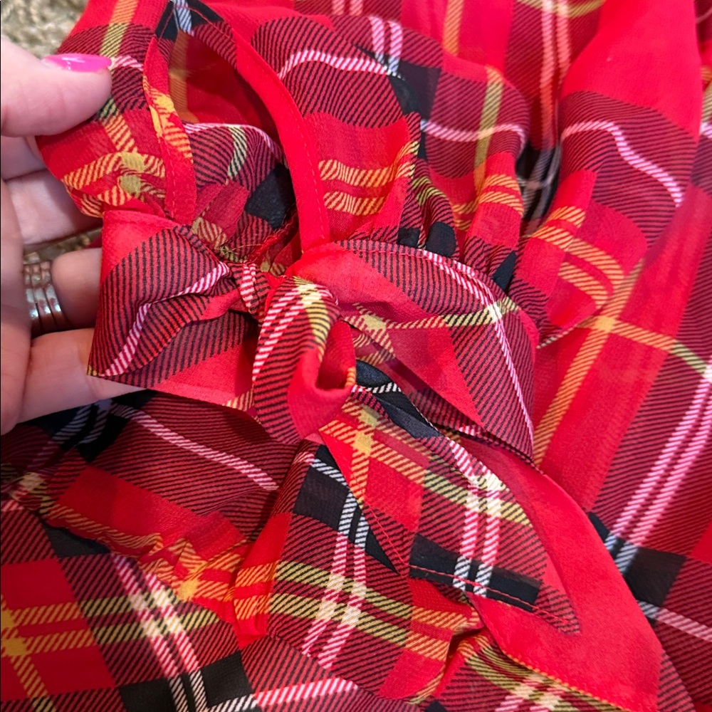 New York & Company Plaid Blouse (XL). - Picture 4 of 10